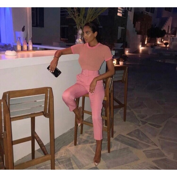 *LAST PAIR* Blogger Fav! Zara Pink Trousers, NWT - Picture 2 of 8